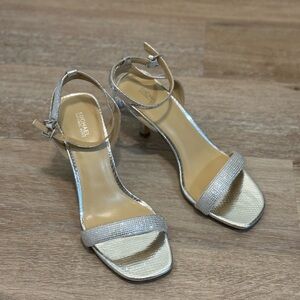 Michael Kors Metallic Silver Dress Sandals